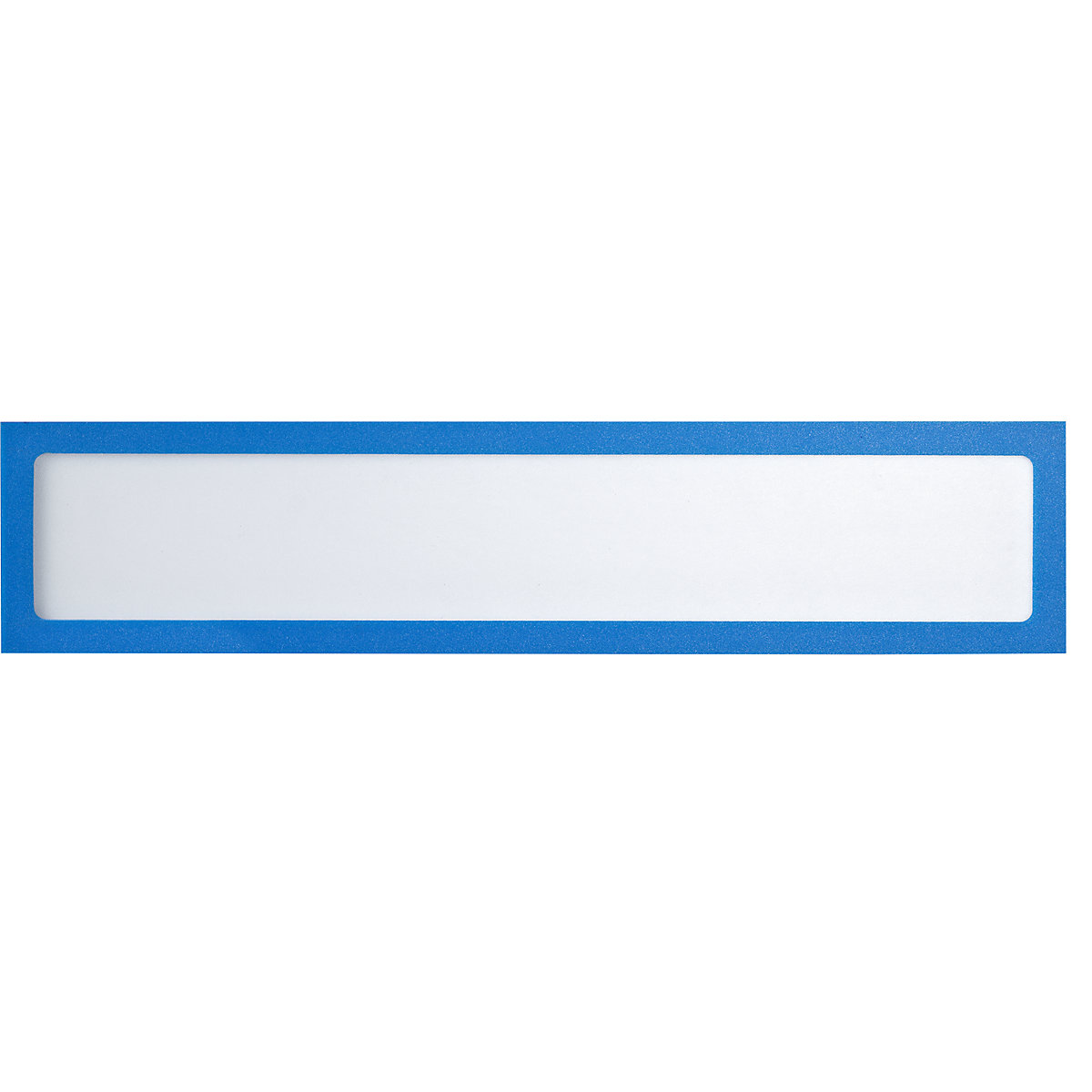 Pochette info magnétique – eurokraft basic, pour inscriptions personnalisées, format A4 horizontal / A5 vertical, 312 x 60 mm, cadre bleu, lot de 10-6