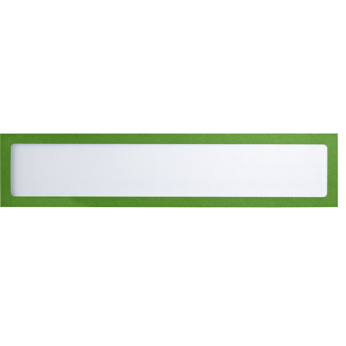 Pochette info magnétique – eurokraft basic, pour inscriptions personnalisées, format A4 horizontal / A5 vertical, 312 x 60 mm, cadre vert, lot de 10-4