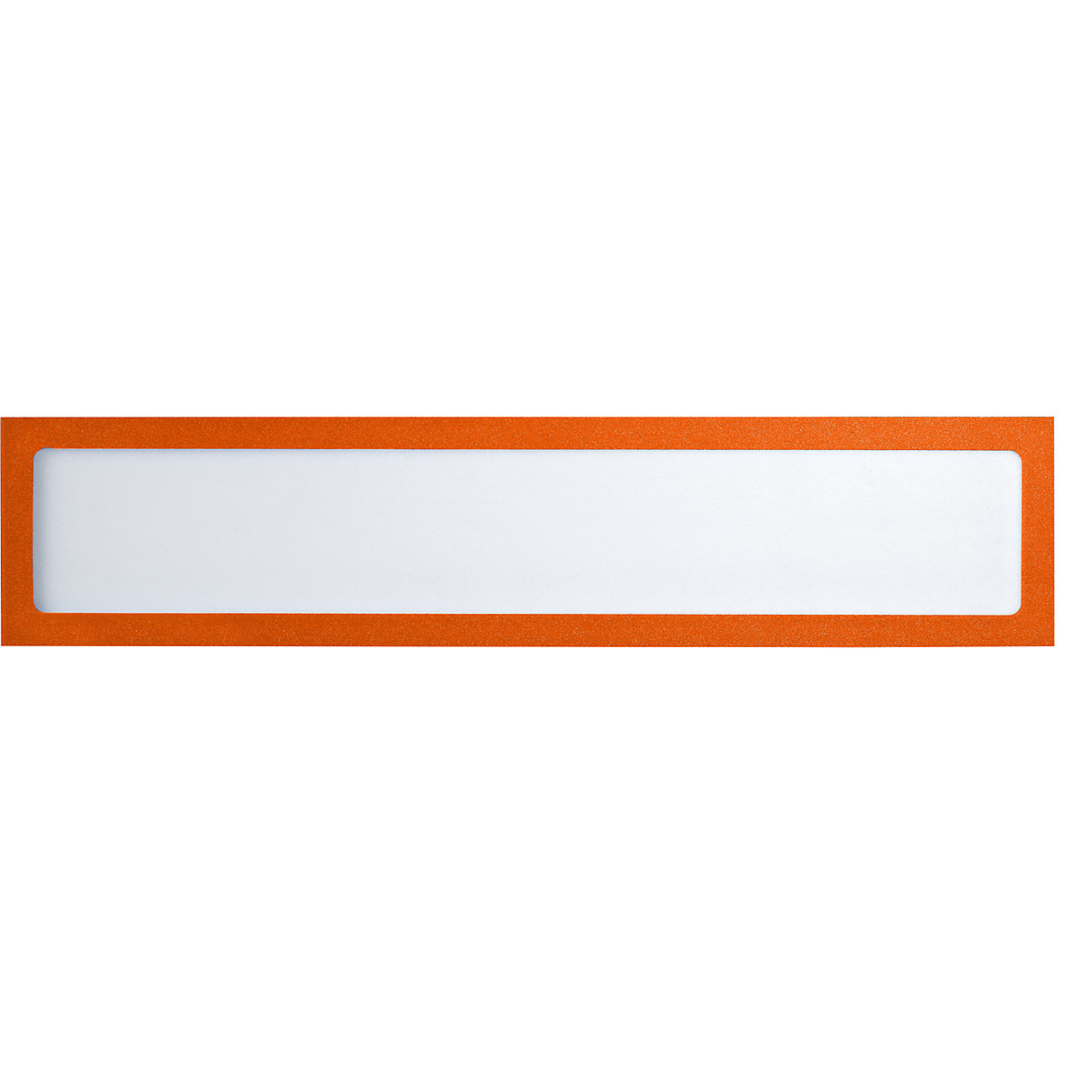 Pochette info magnétique – eurokraft basic, pour inscriptions personnalisées, format A4 horizontal / A5 vertical, 312 x 60 mm, cadre orange, lot de 10-7