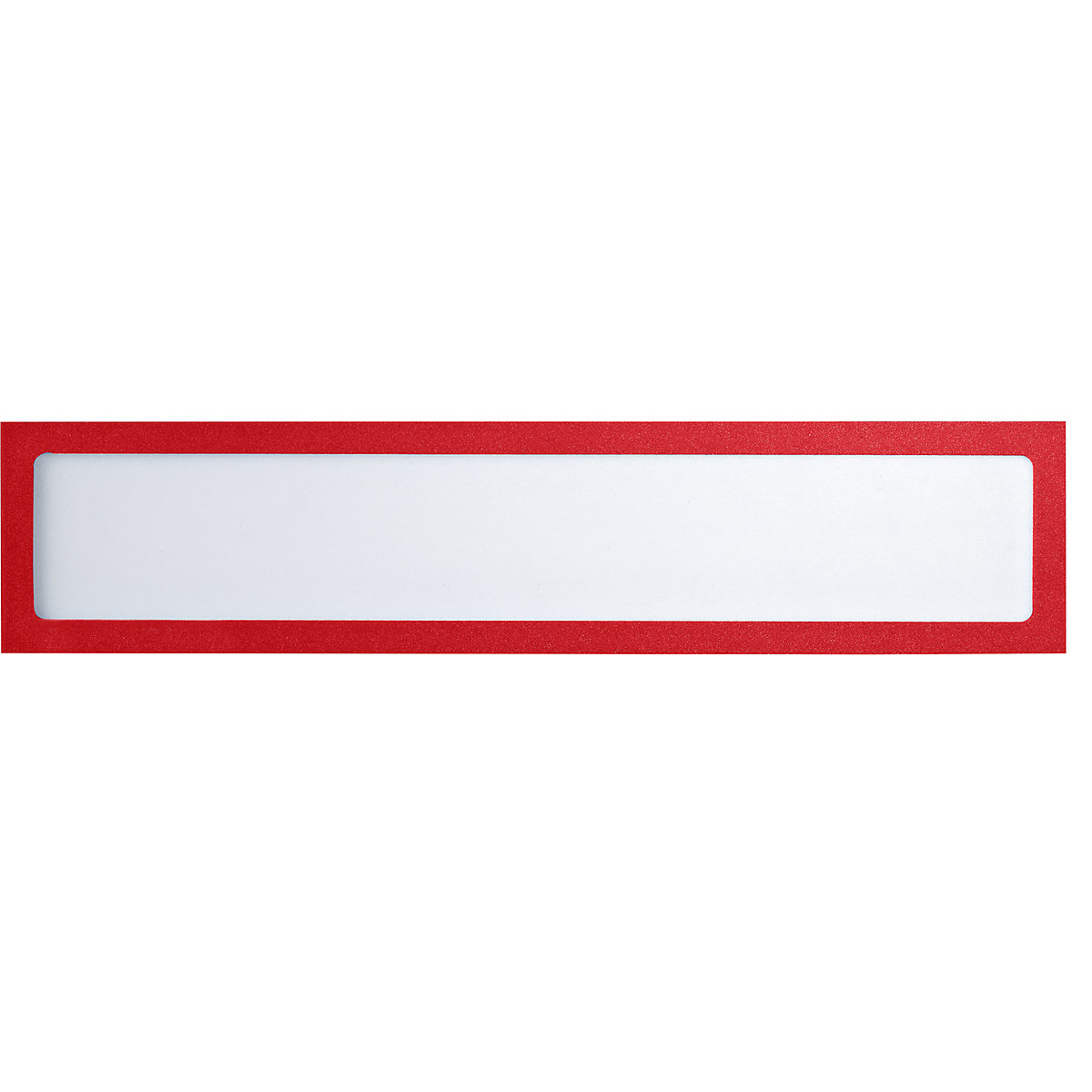 Pochette info magnétique – eurokraft basic, pour inscriptions personnalisées, format A4 horizontal / A5 vertical, 312 x 60 mm, cadre rouge, lot de 10-8