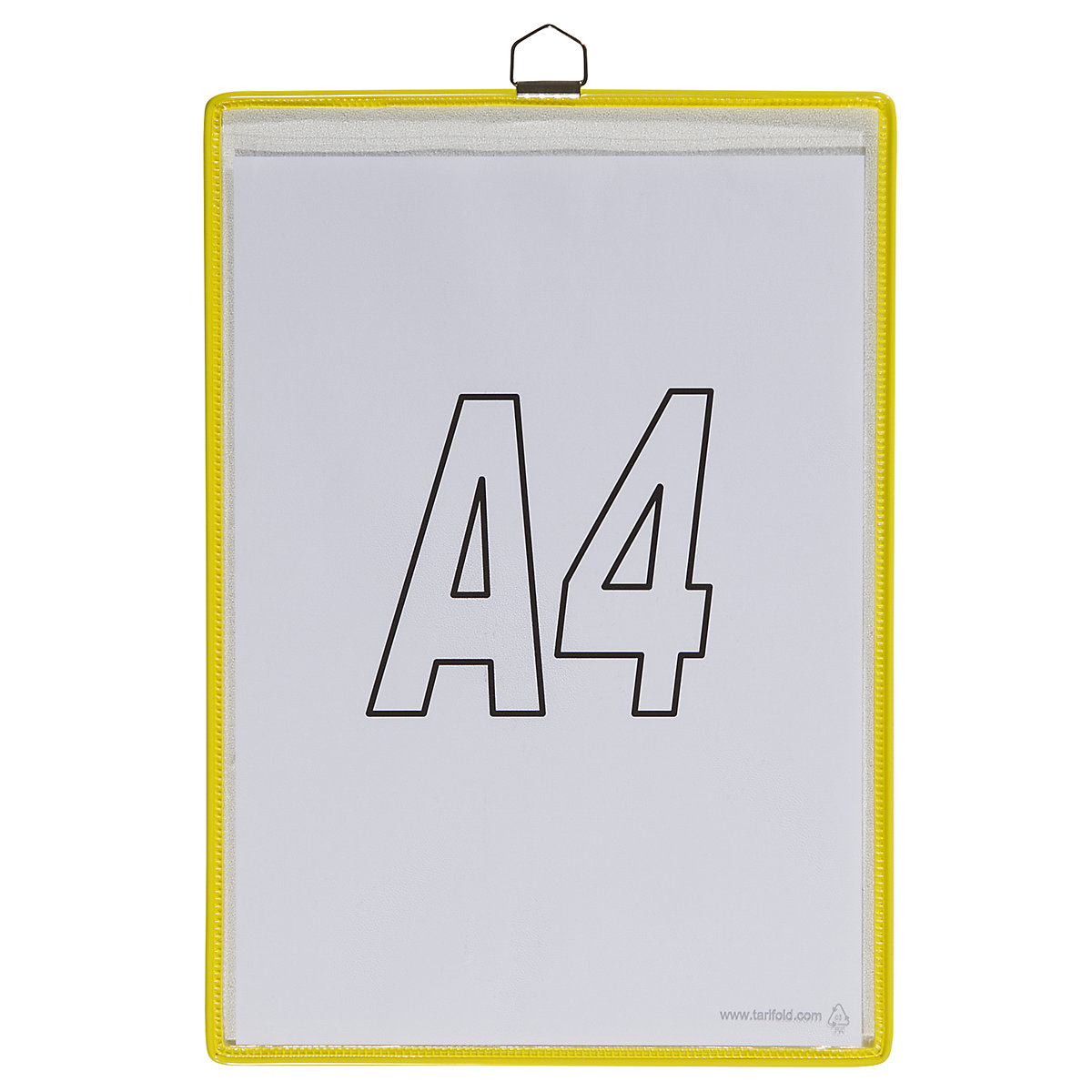 Pochette transparente à accrocher – Tarifold, pour format A4, coloris jaune, lot de 10-7