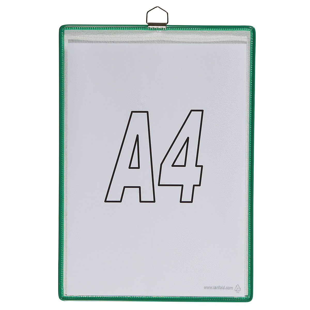Pochette transparente à accrocher – Tarifold, pour format A4, coloris vert, lot de 10-3