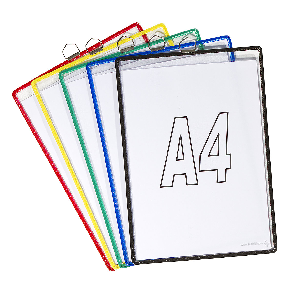 Pochette transparente à accrocher – Tarifold, pour format A4, assortiment de couleurs, lot de 10-6