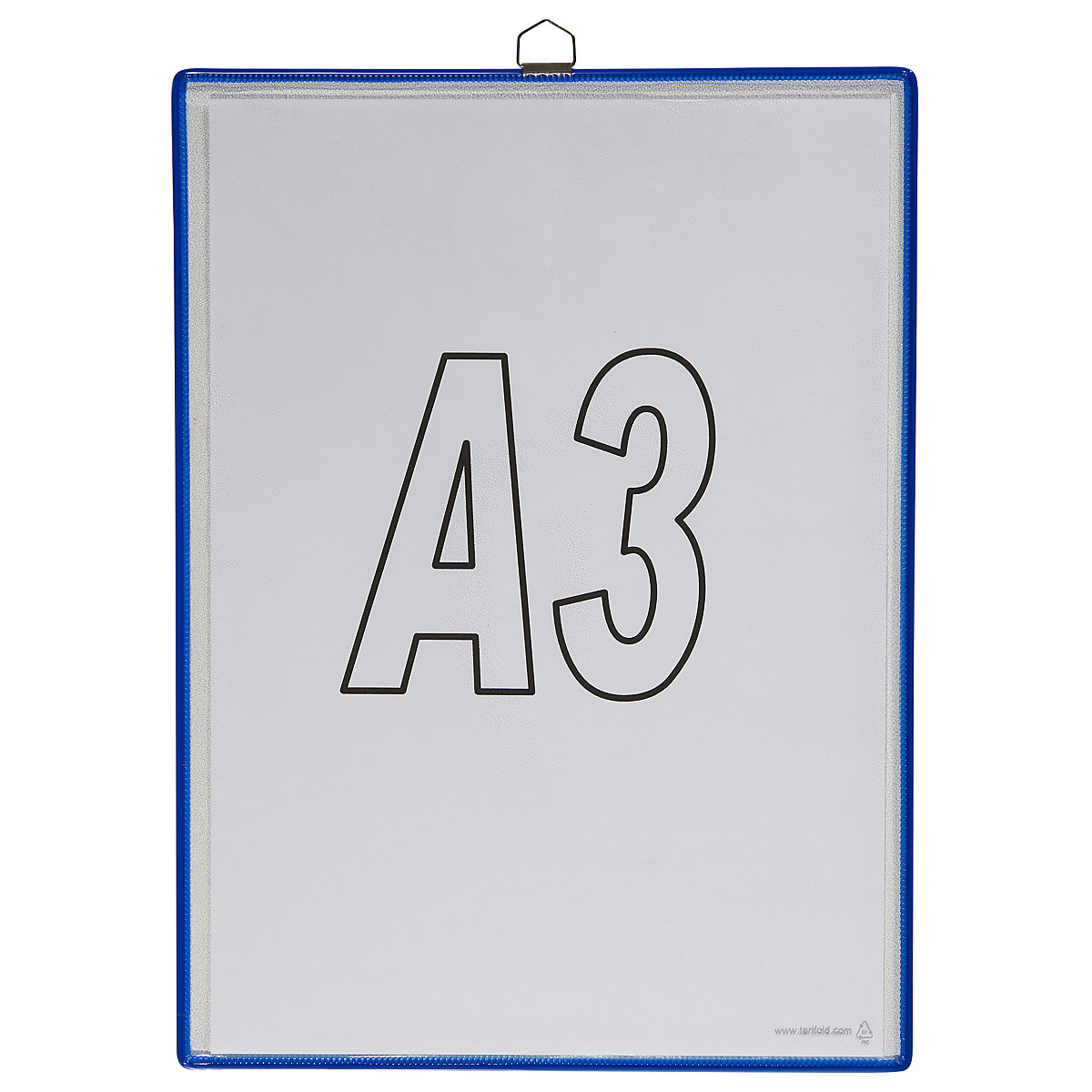 Pochette transparente à accrocher – Tarifold, pour format A3, coloris bleu, lot de 10-7