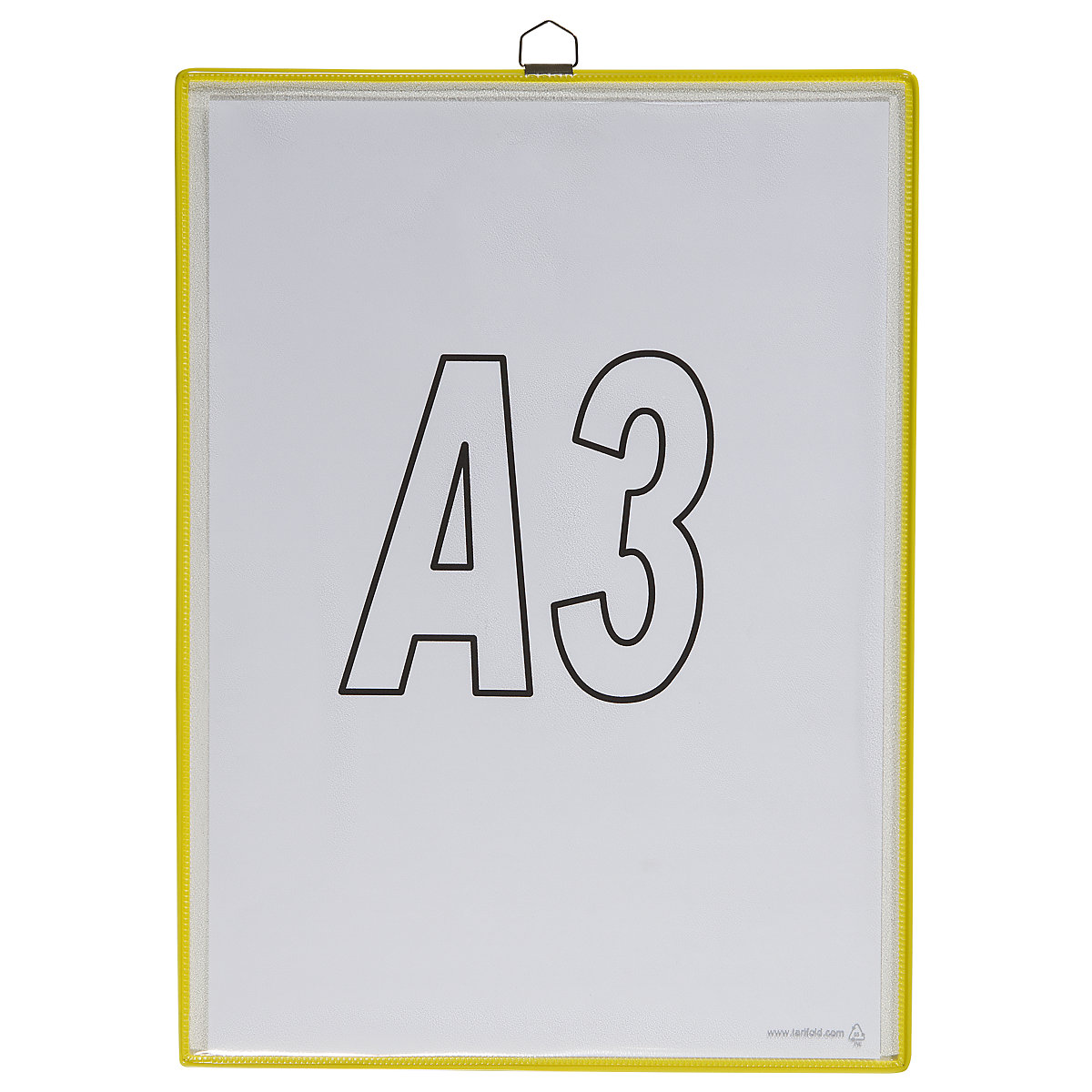 Pochette transparente à accrocher – Tarifold, pour format A3, coloris jaune, lot de 10-5