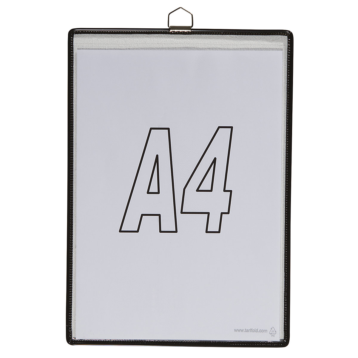 Pochette transparente à accrocher – Tarifold, pour format A4, coloris noir, lot de 10-5