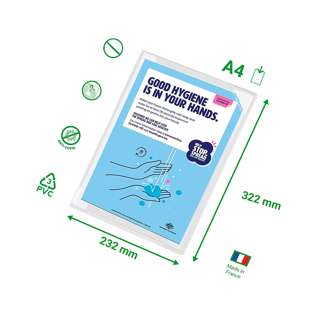 Pochette transparente adhésive antibactérienne KANG EASY CLIC – Tarifold (Illustration du produit 8)-7
