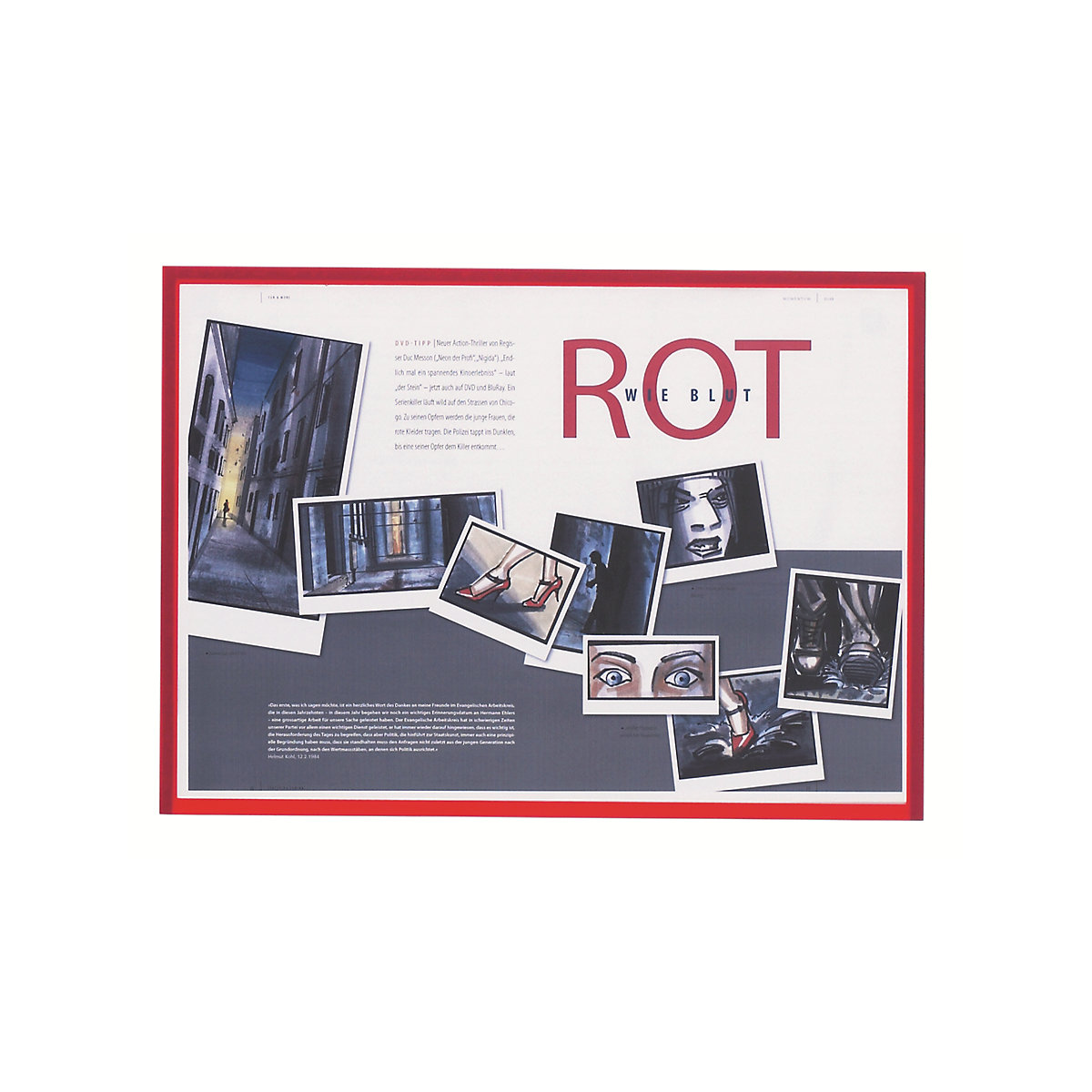 Pochettes magnetofix – magnetoplan, format A3, lot de 5, cadre rouge
