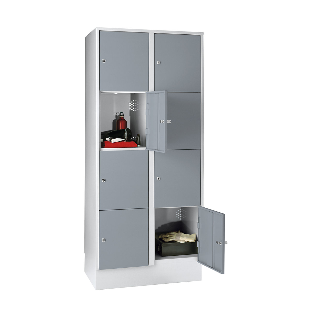Armoire à quatre casiers verrouillables Munich &ndash; Wolf