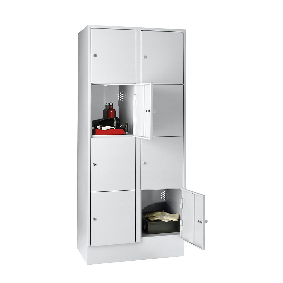 Armoire à quatre casiers verrouillables Munich &ndash; Wolf