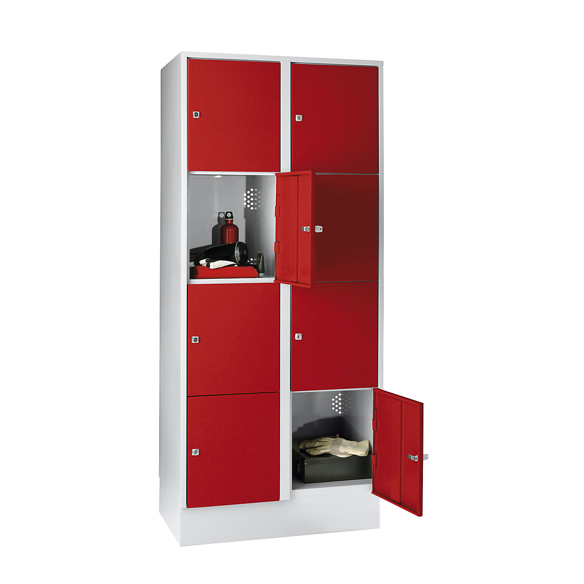 Armoire à quatre casiers verrouillables Munich &ndash; Wolf