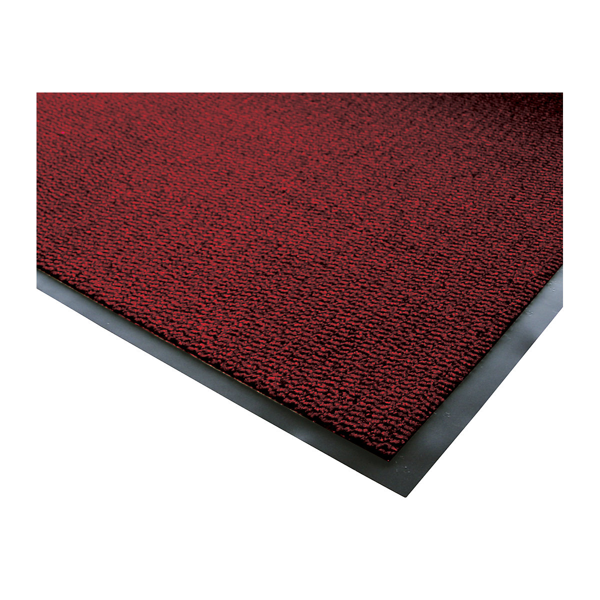 Tapis de propreté pour l'intérieur à fibres en polypropylène – COBA, largeur 1200 mm, au mètre, noir / rouge