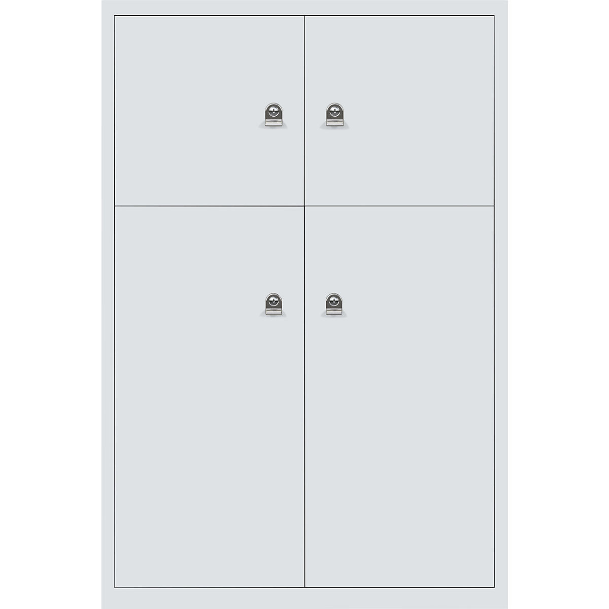 Armoire à casiers LateralFile™ – BISLEY, 4 casiers, hauteur 2 x 375 mm, 2 x 755 mm, alaska-24