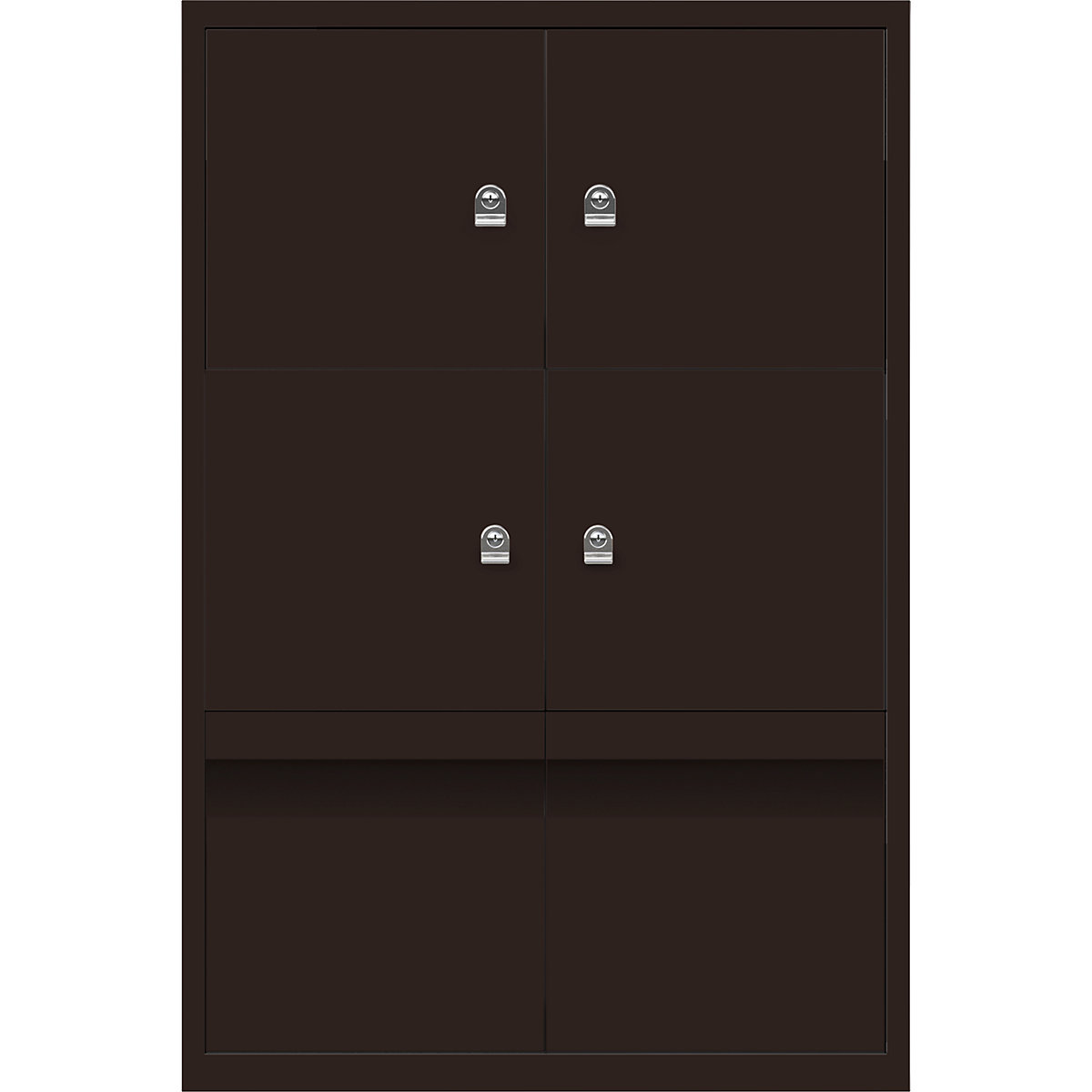 Armoire à casiers LateralFile™ – BISLEY, 4 casiers et 2 tiroirs hauteur 375 mm, brun sépia-26