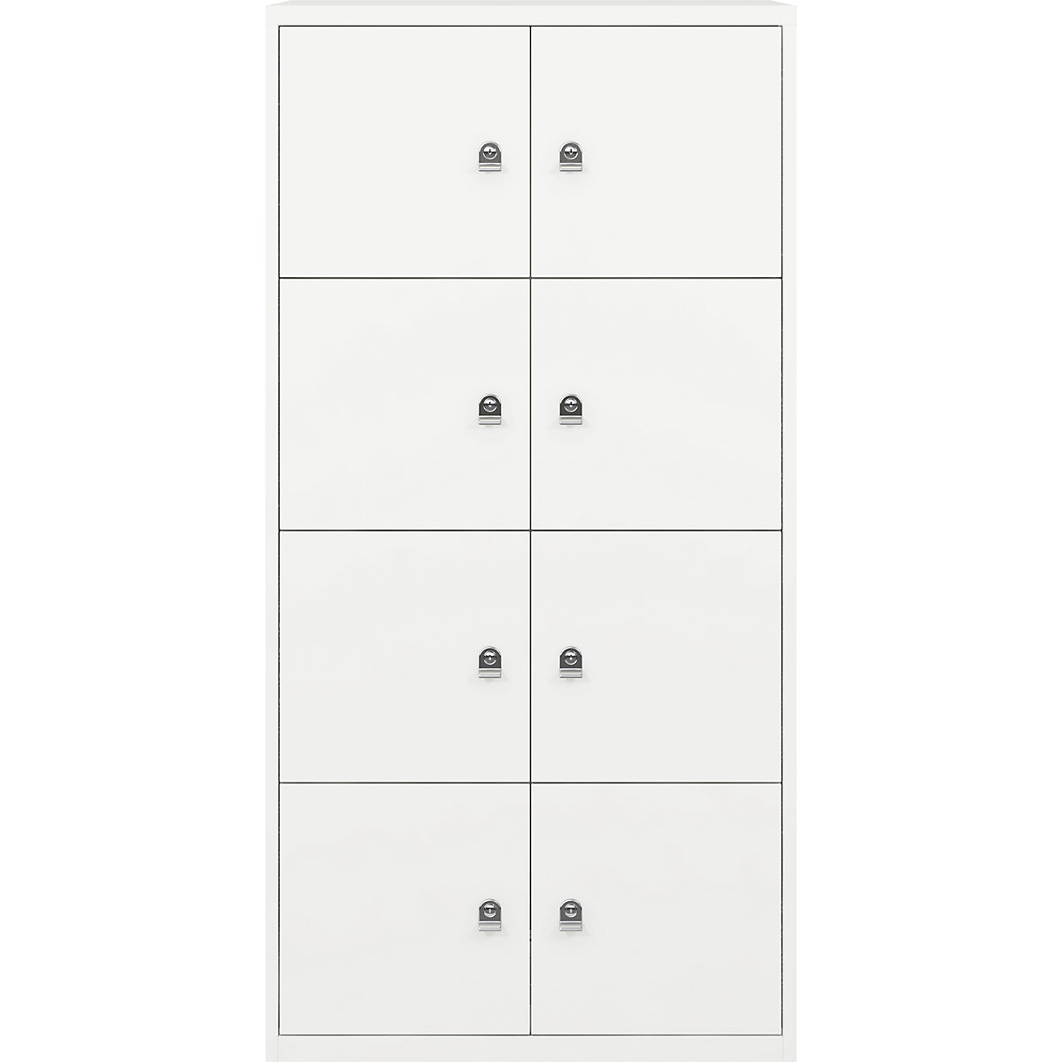 Armoire à casiers LateralFile™ – BISLEY, 8 casiers hauteur 375 mm, blanc trafic-2
