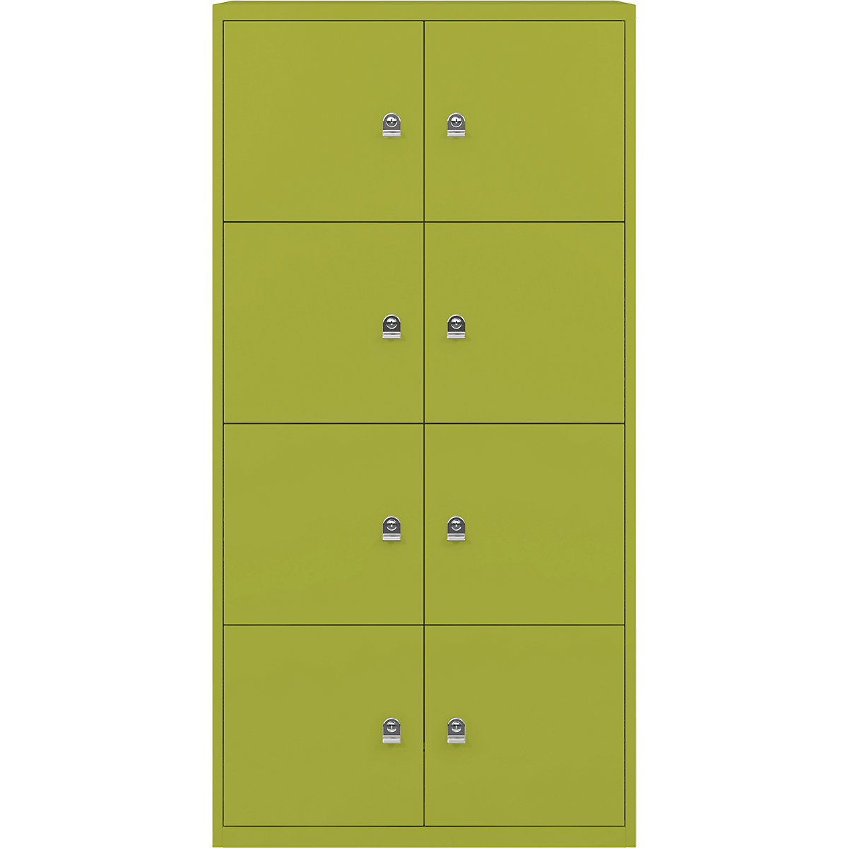 Armoire à casiers LateralFile™ – BISLEY, 8 casiers hauteur 375 mm, vert-4