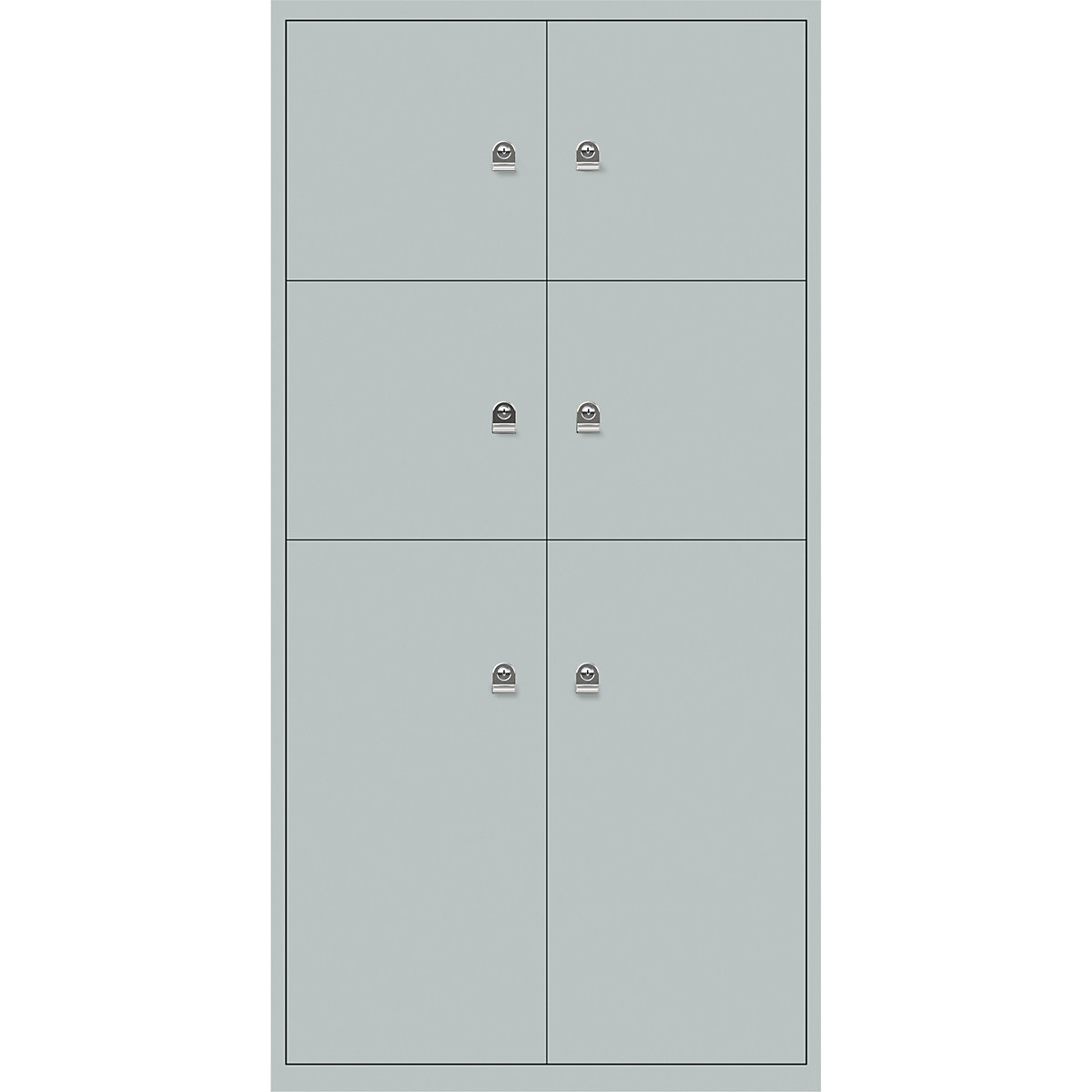 Armoire à casiers LateralFile™ – BISLEY, 6 casiers, hauteur 4 x 375 mm, 2 x 755 mm, argent-10