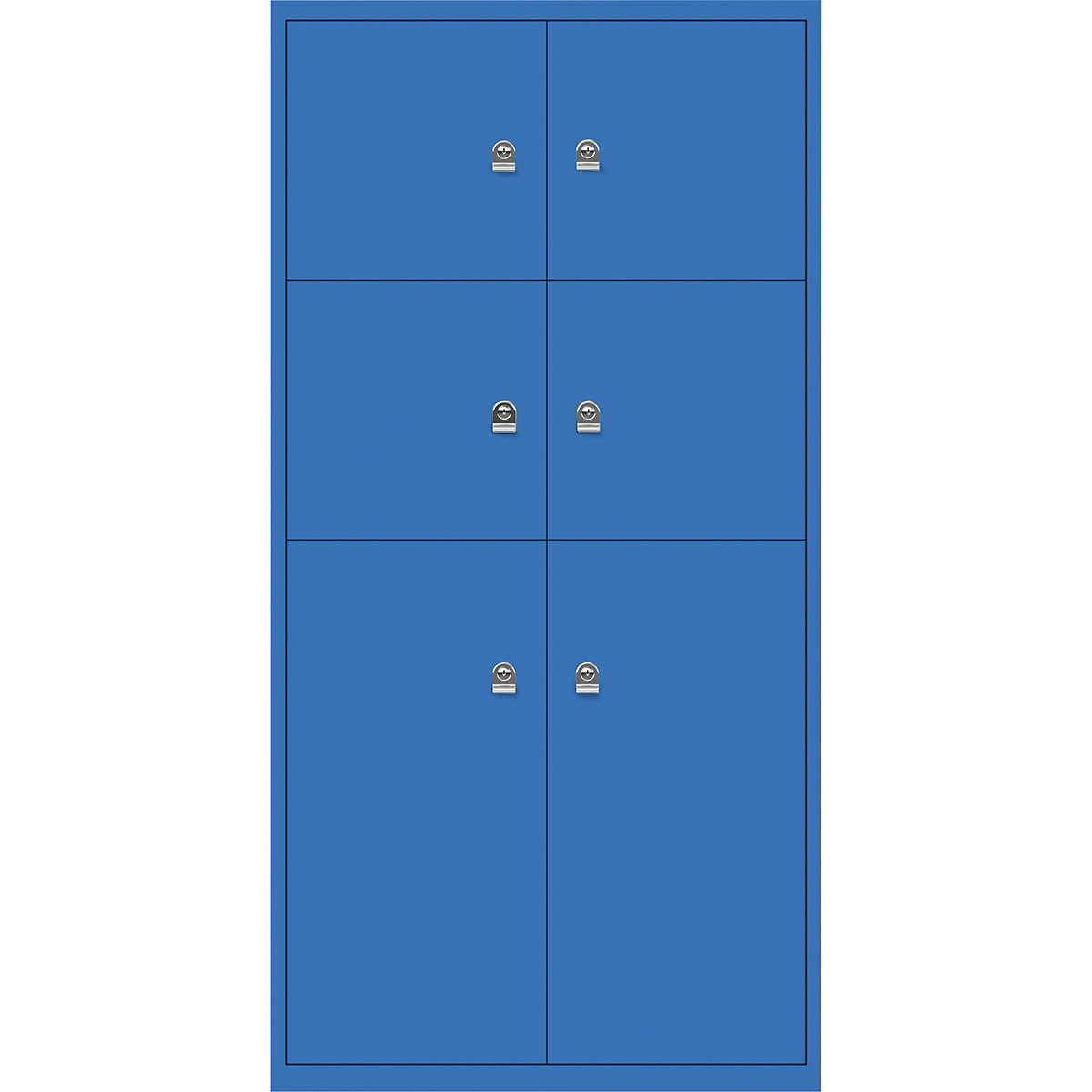 Armoire à casiers LateralFile™ – BISLEY, 6 casiers, hauteur 4 x 375 mm, 2 x 755 mm, bleu-28