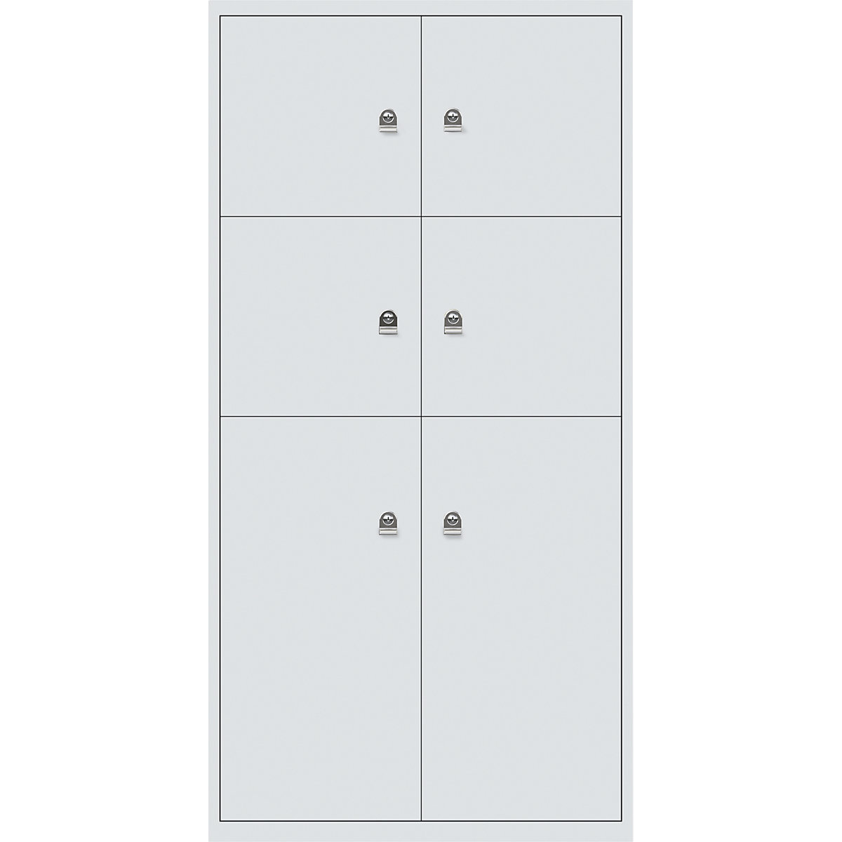 Armoire à casiers LateralFile™ – BISLEY, 6 casiers, hauteur 4 x 375 mm, 2 x 755 mm, alaska-16