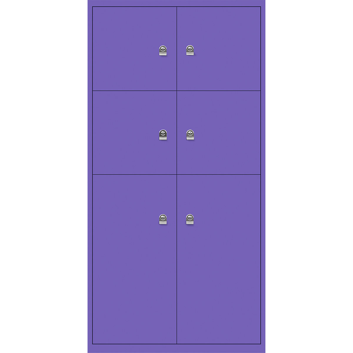 Armoire à casiers LateralFile™ – BISLEY, 6 casiers, hauteur 4 x 375 mm, 2 x 755 mm, parme-2
