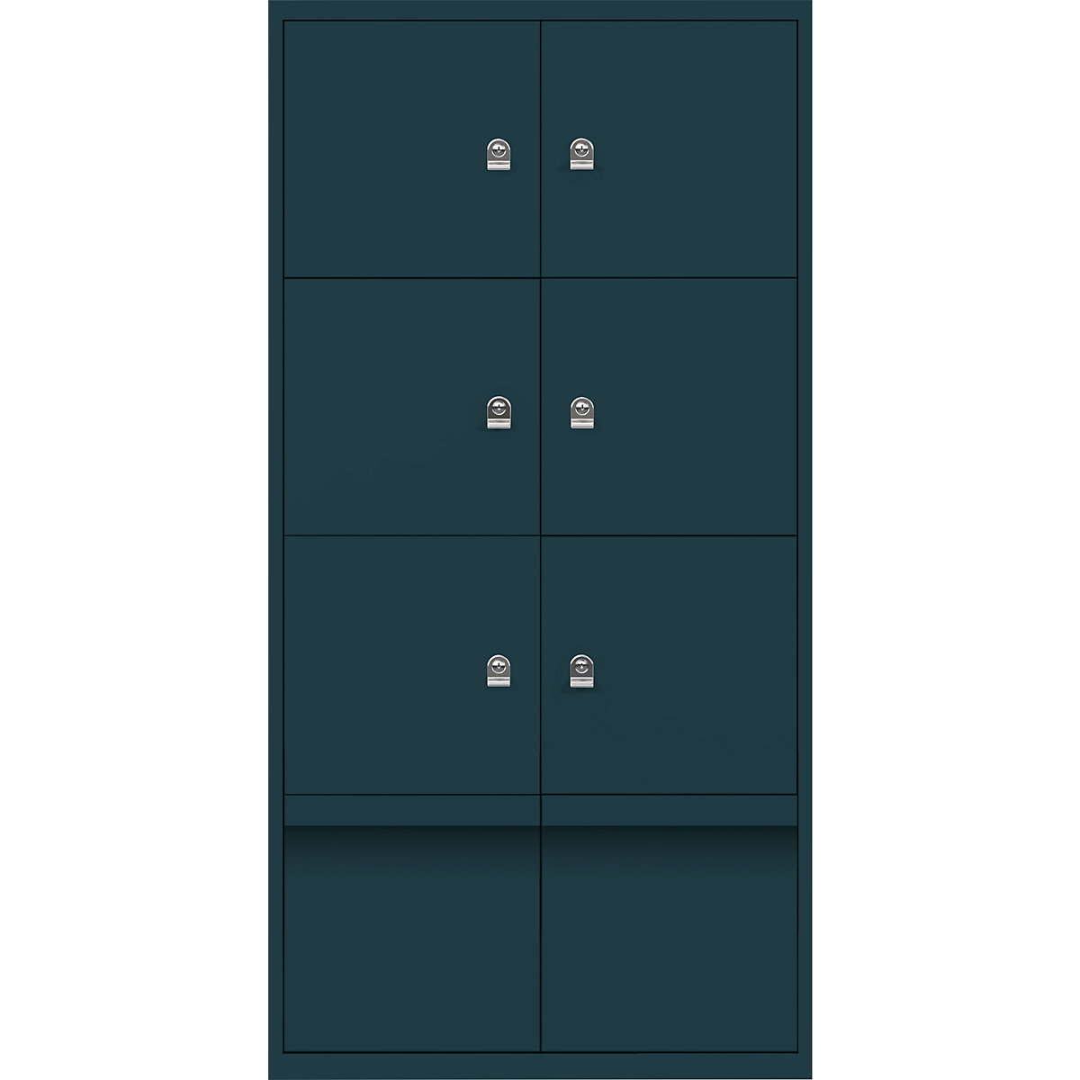 Armoire à casiers LateralFile™ – BISLEY, 6 casiers et 2 tiroirs hauteur 375 mm, océan-28