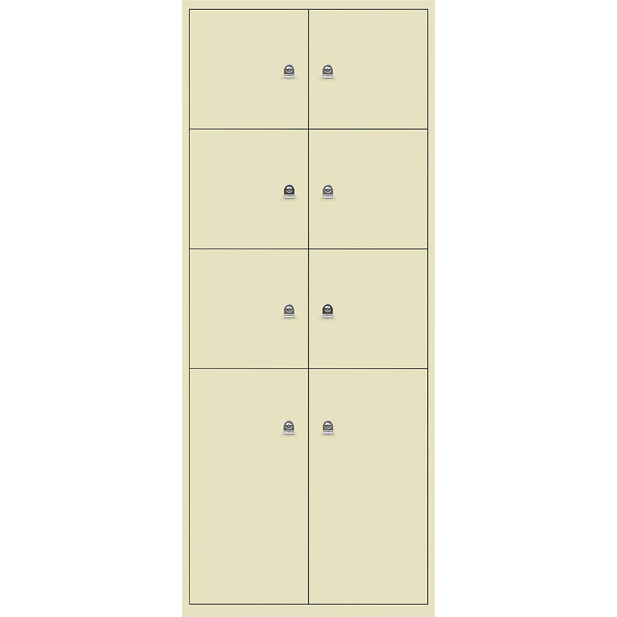 Armoire à casiers LateralFile™ – BISLEY, 8 casiers, hauteur 6 x 375 mm, 2 x 755 mm, crème-32
