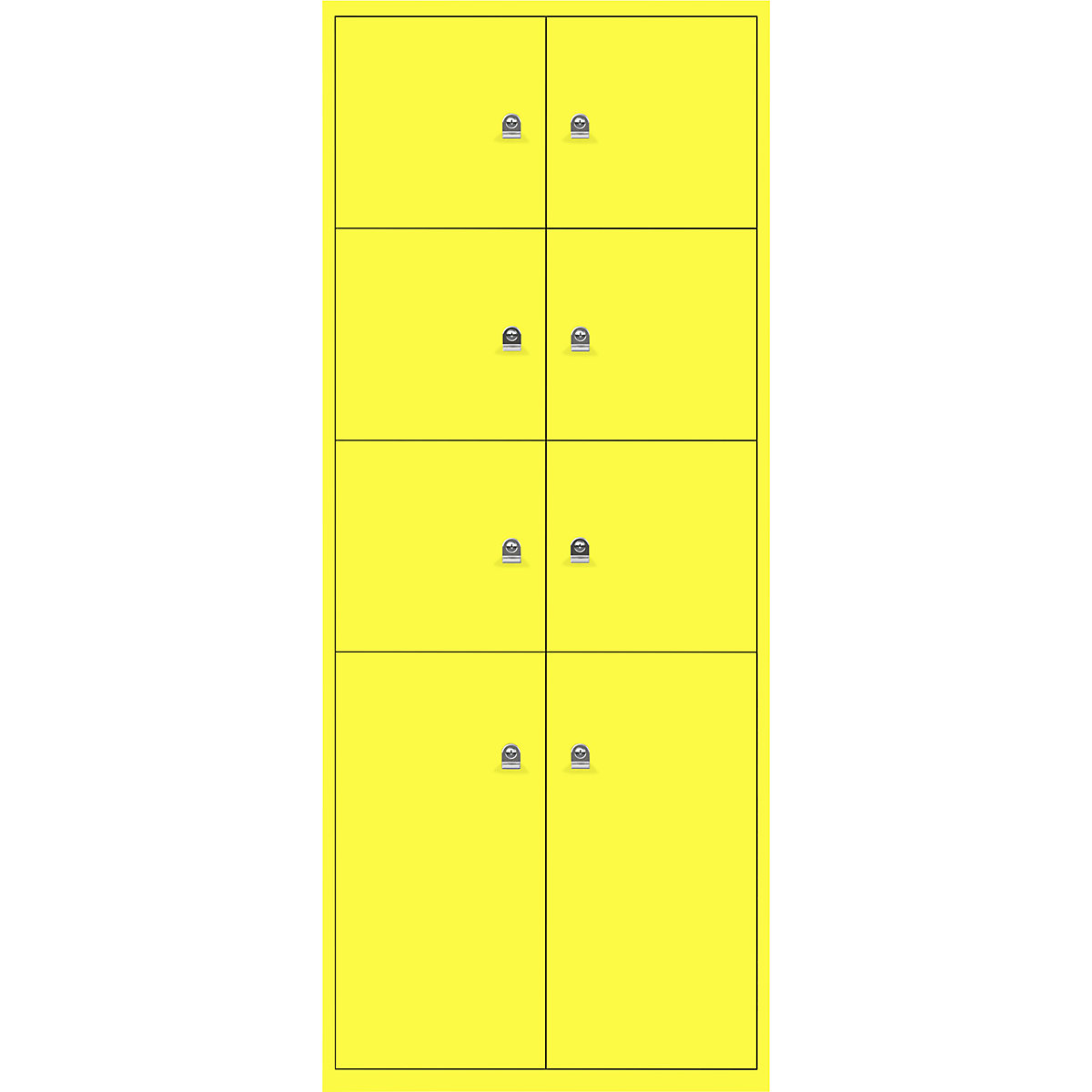 Armoire à casiers LateralFile™ – BISLEY, 8 casiers, hauteur 6 x 375 mm, 2 x 755 mm, jaune zinc-31