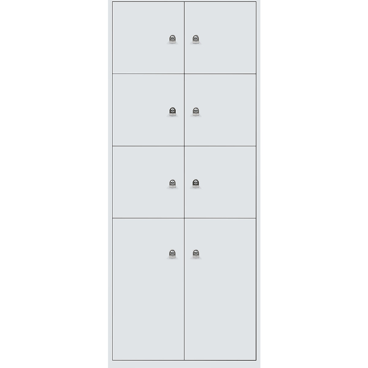 Armoire à casiers LateralFile™ – BISLEY, 8 casiers, hauteur 6 x 375 mm, 2 x 755 mm, alaska-21
