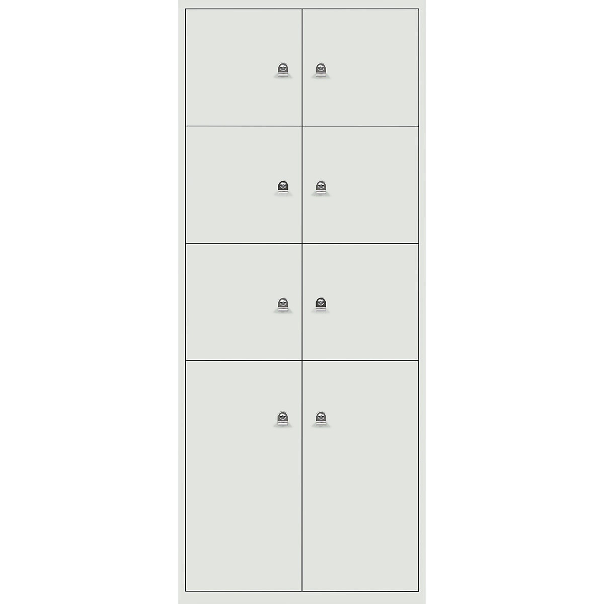 Armoire à casiers LateralFile™ – BISLEY, 8 casiers, hauteur 6 x 375 mm, 2 x 755 mm, portland-4