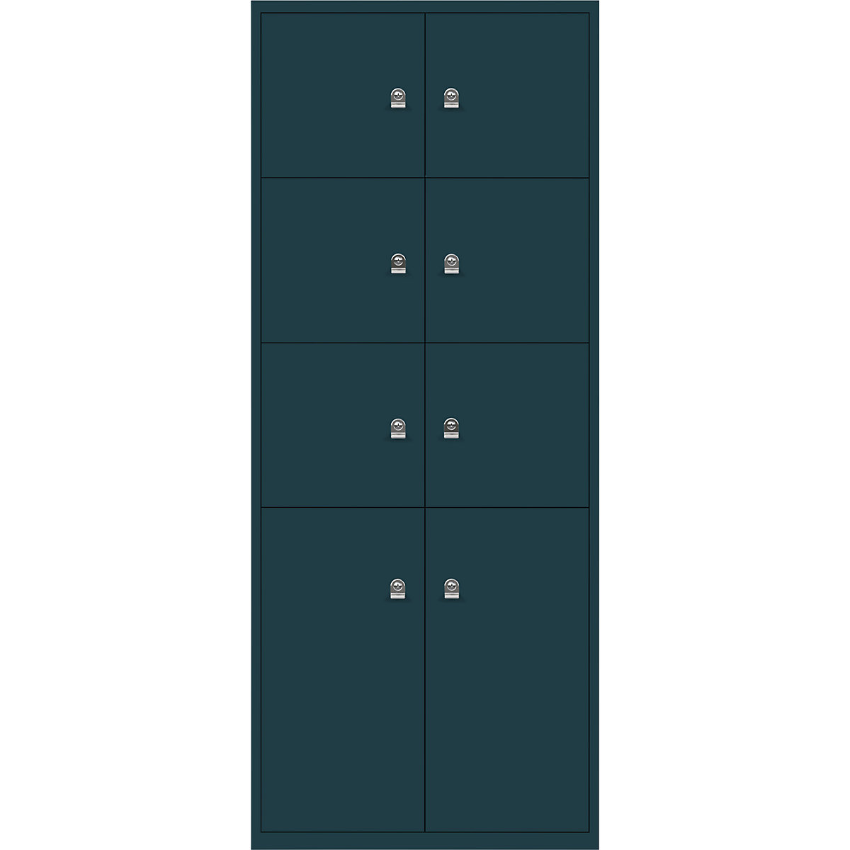 Armoire à casiers LateralFile™ – BISLEY, 8 casiers, hauteur 6 x 375 mm, 2 x 755 mm, océan-30
