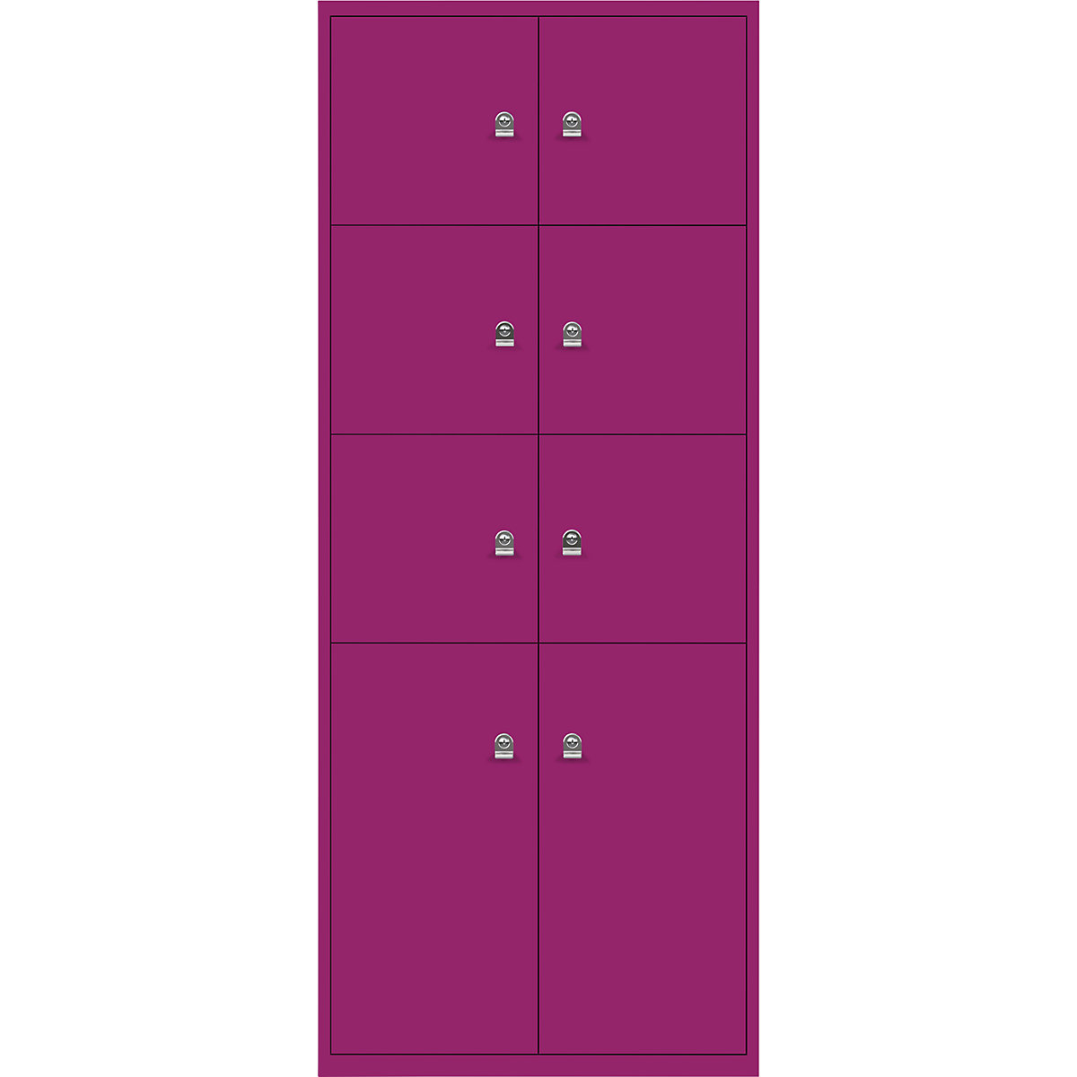Armoire à casiers LateralFile™ – BISLEY, 8 casiers, hauteur 6 x 375 mm, 2 x 755 mm, fuchsia-20