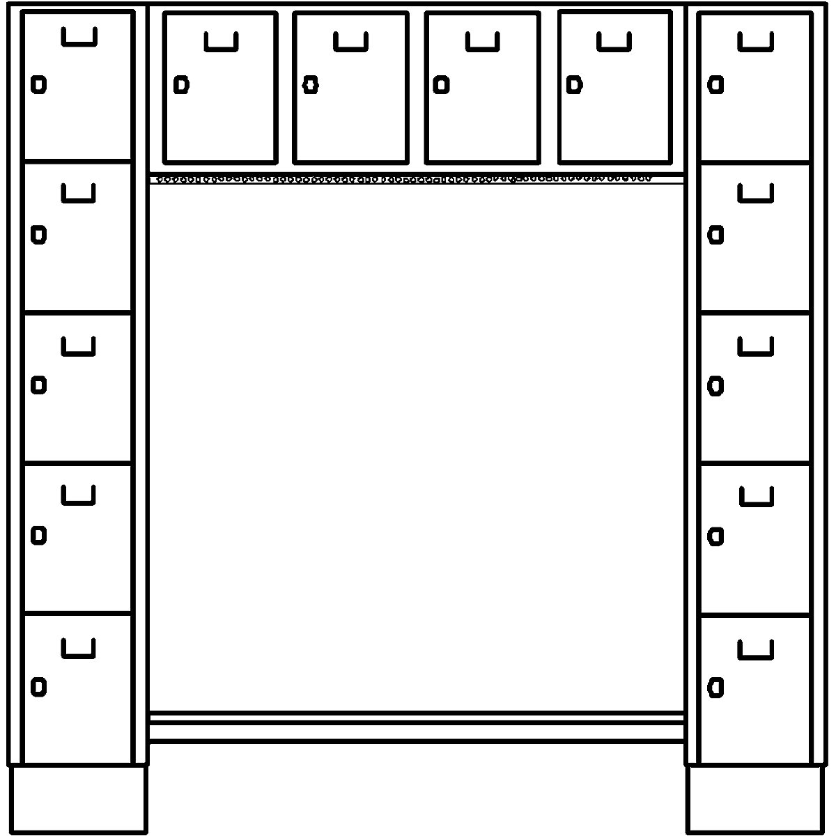 Système modulaire de vestiaires ouverts – Wolf (Illustration du produit 2)-1