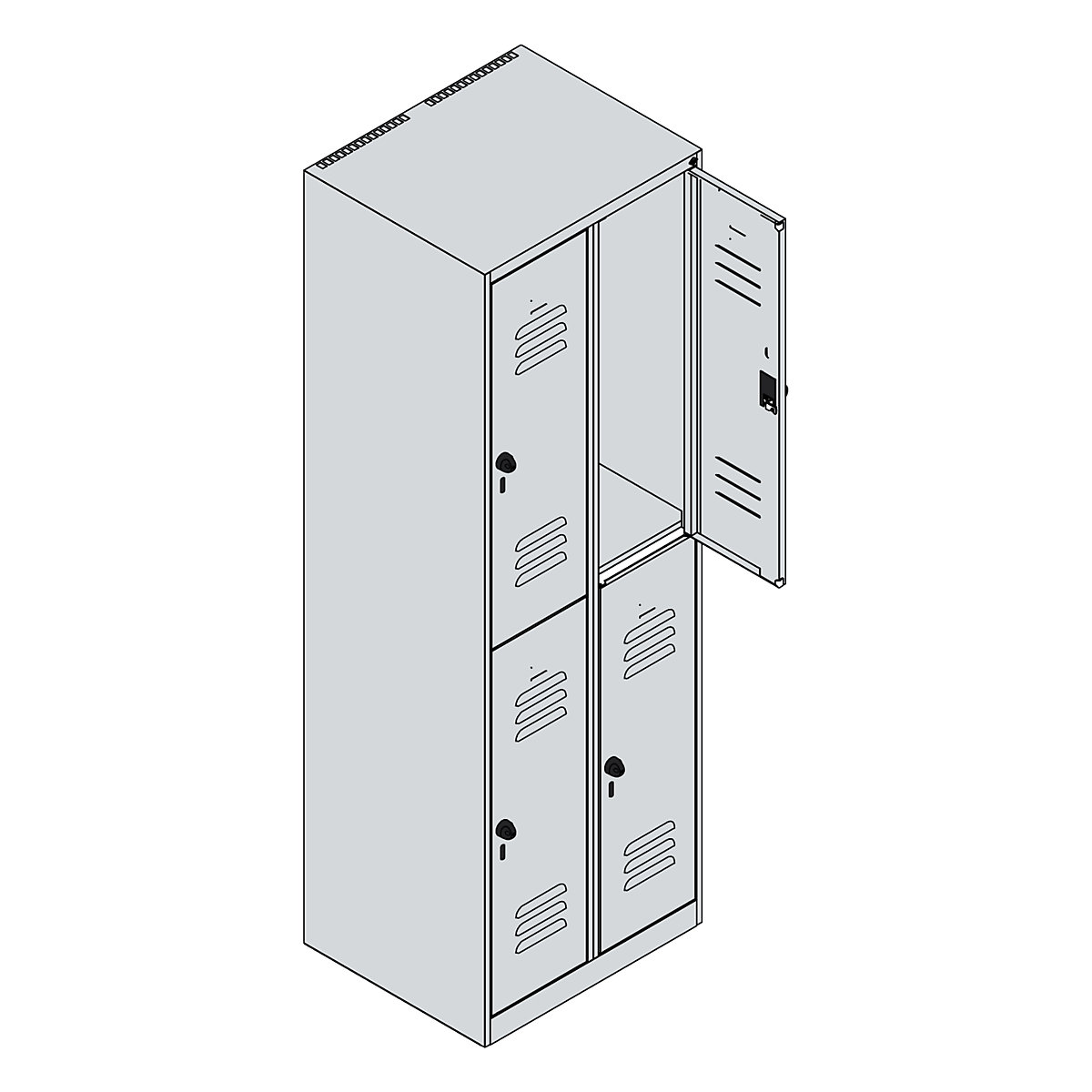 Vestiaire à deux étages Classic PLUS – C+P (Illustration du produit 3)-2