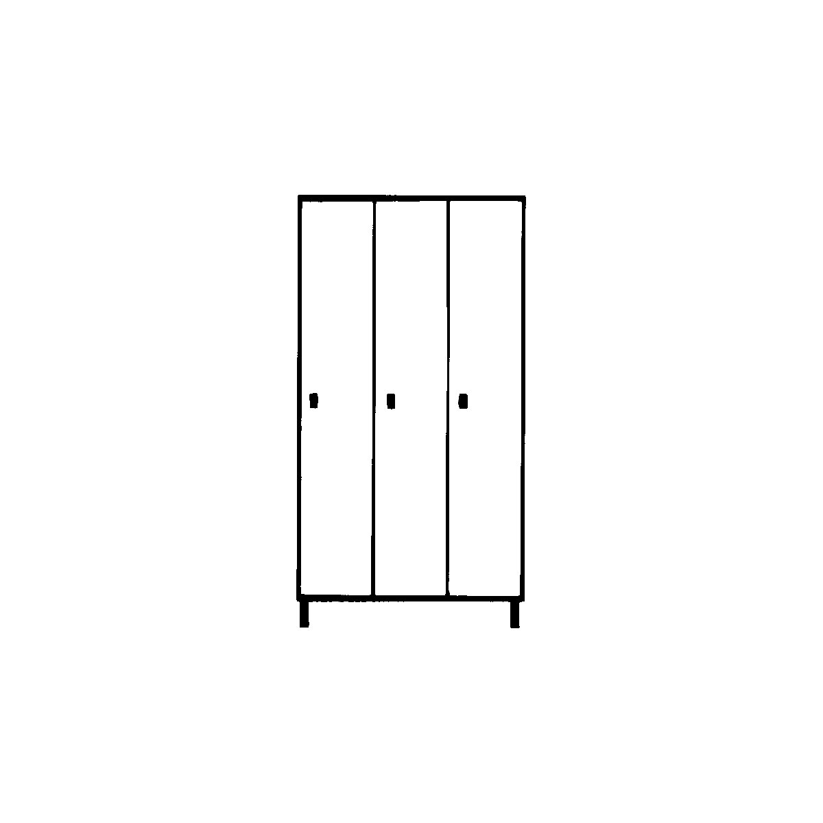 Vestiaire à portes en Z Munich – Wolf (Illustration du produit 3)-2