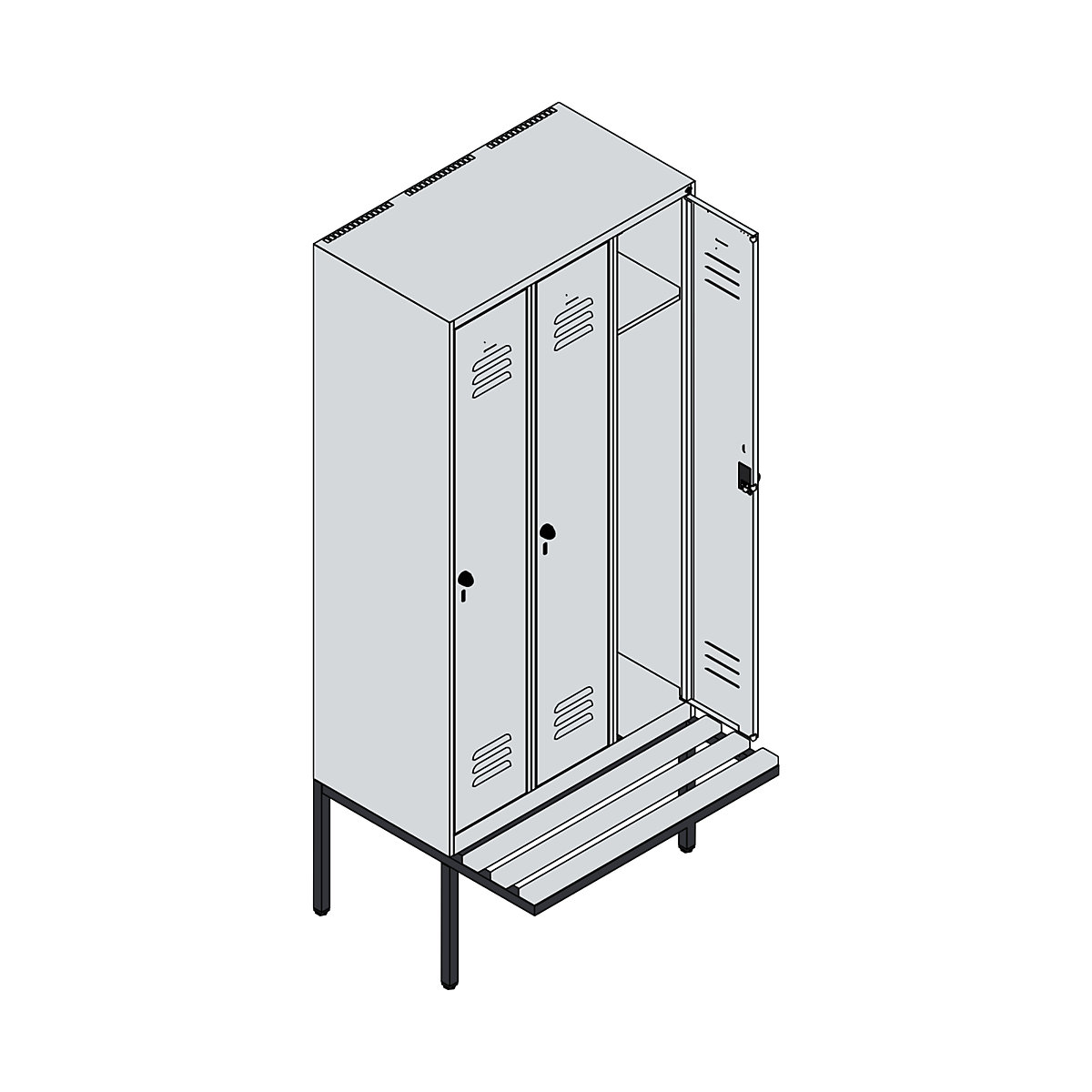 Vestiaire Classic PLUS avec banc – C+P (Illustration du produit 3)-2