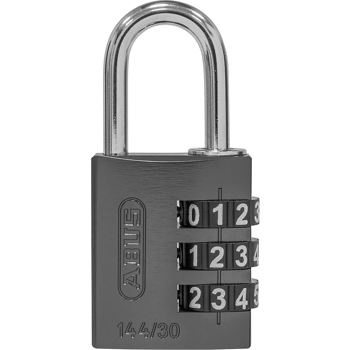 ABUS – Lacăt cu cifru, aluminiu, 144/30 Lock-Tag, amb. 6 buc., negru