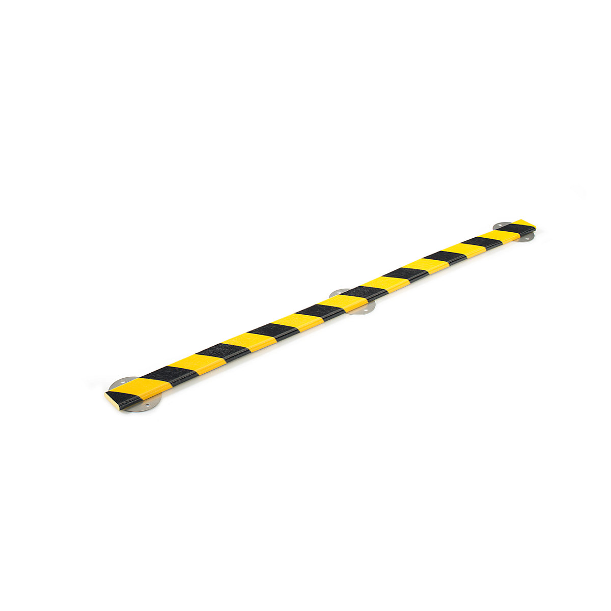 SHG – Protecție pentru suprafețe Knuffi® cu șină de montaj, tip F, bucată de 1 m, galben / negru