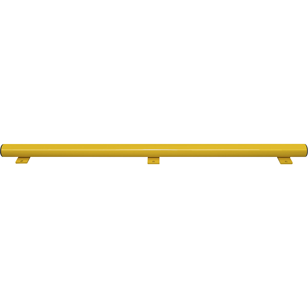 Grindă de protecție pentru accesul pe dedesubt BLACK BULL, lăț. x î. 130 x 86 mm zincată la cald, cu strat din plastic galben, lungime 1750 mm