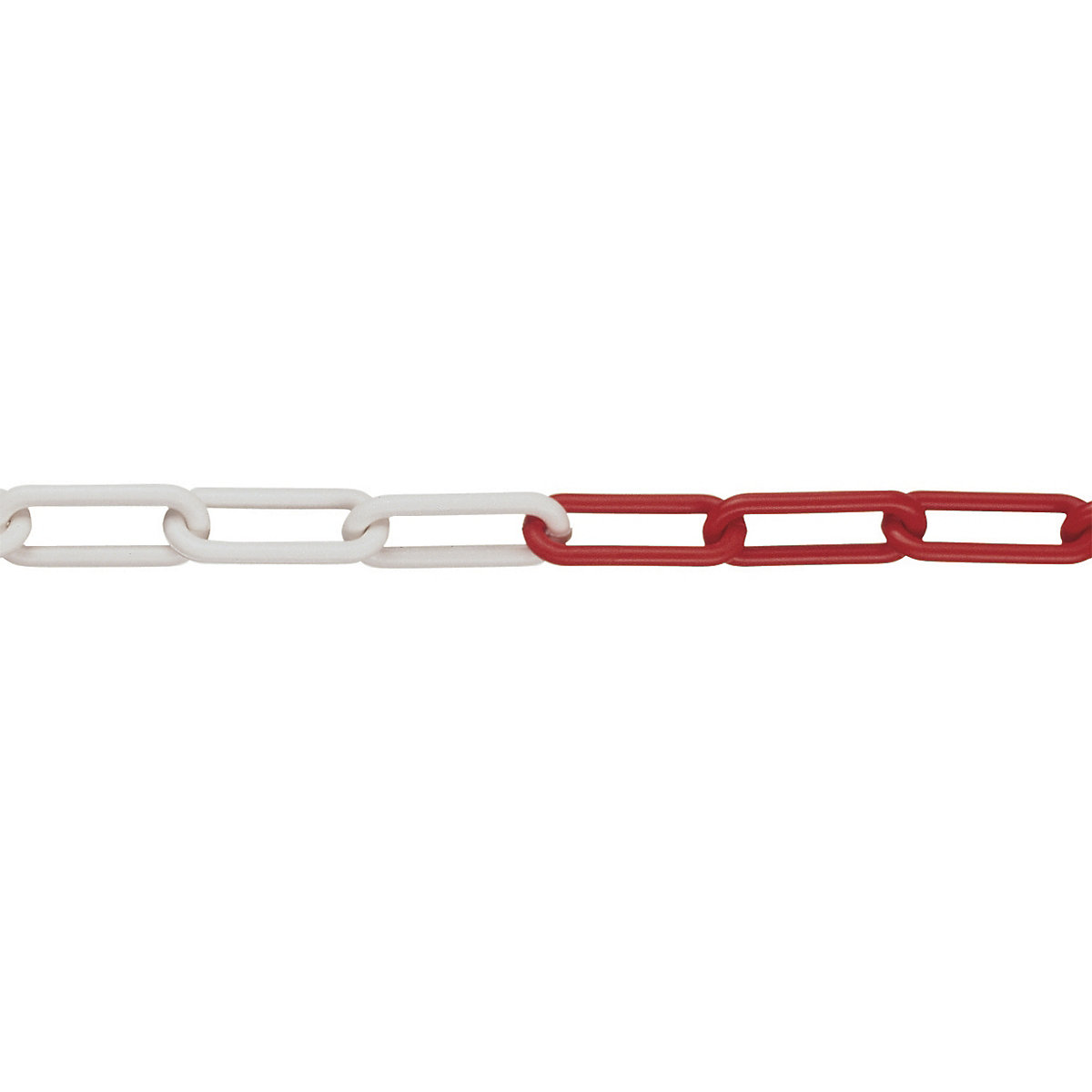 Lanț de siguranță din PE, grosime zale 8 mm, lungime lanț 25 m, roșu-alb, minimum 4 bucăți-2