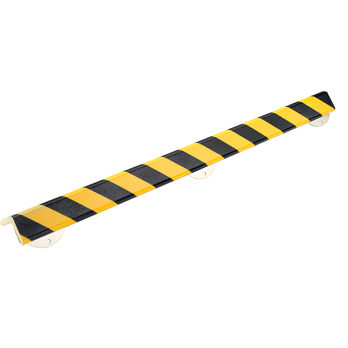Protecție pentru colț Knuffi® cu șină de montaj – SHG, tip H+, bucată de 1 m, negru / galben-14
