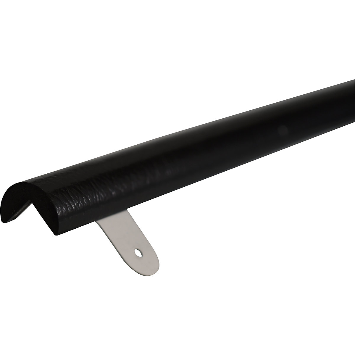 Protecție pentru colț Knuffi® cu șină de montaj – SHG, tip A, bucată de 1 m, negru