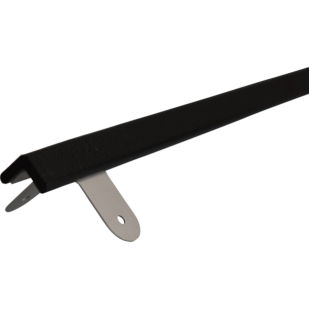 Protecție pentru colț Knuffi® cu șină de montaj – SHG, tip E, bucată de 1 m, negru