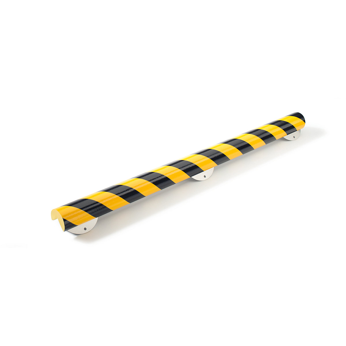 Protecție pentru colț Knuffi® cu șină de montaj – SHG, tip A+, bucată de 1 m, negru / galben