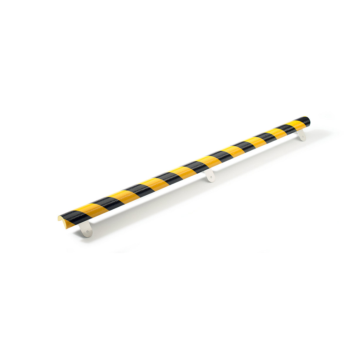 Protecție pentru colț Knuffi® cu șină de montaj – SHG, tip A, bucată de 1 m, negru / galben