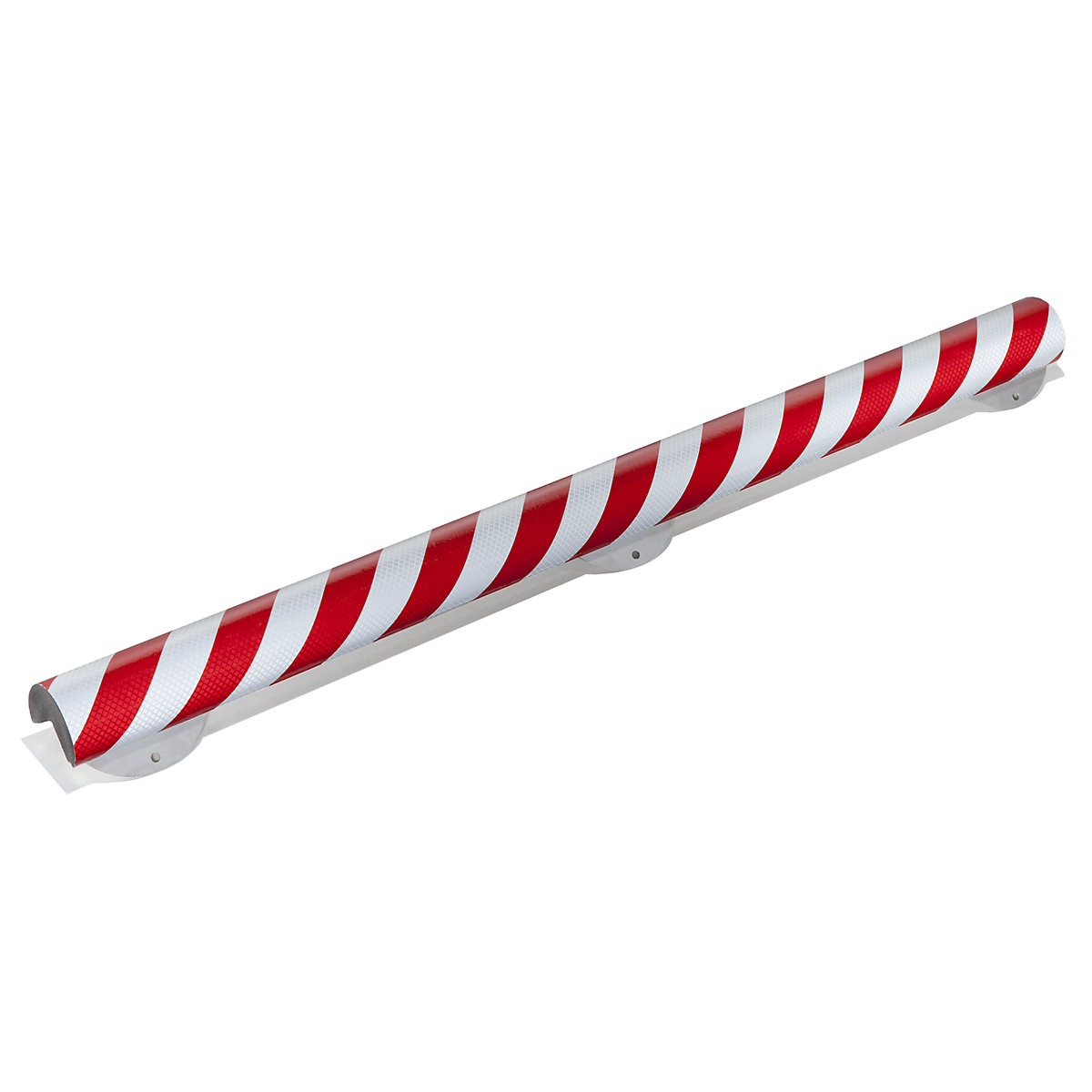 SHG – Protecție pentru colț Knuffi® cu șină de montaj, tip A+, bucată de 1 m, roșu / alb reflectorizant