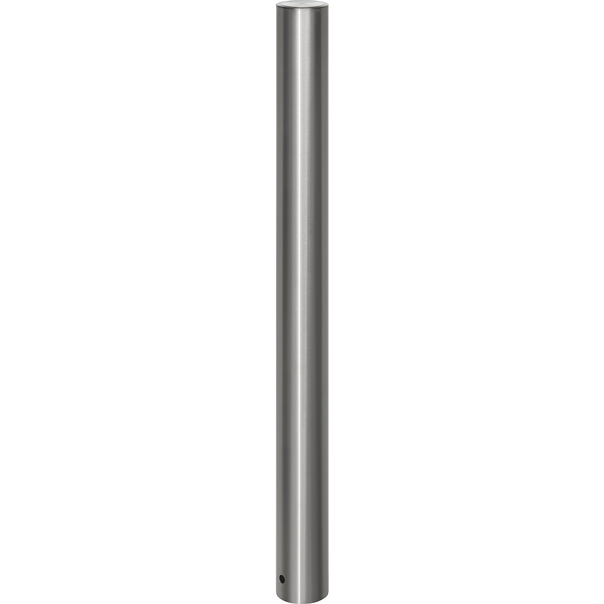 Stâlp de blocare din inox, cu cap plat, tub de podea pentru turnare în beton, Ø 102 mm