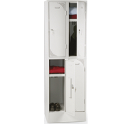 szekrény RAL 7035 szürke, ajtó RAL 5012 kék, 3 db-tól