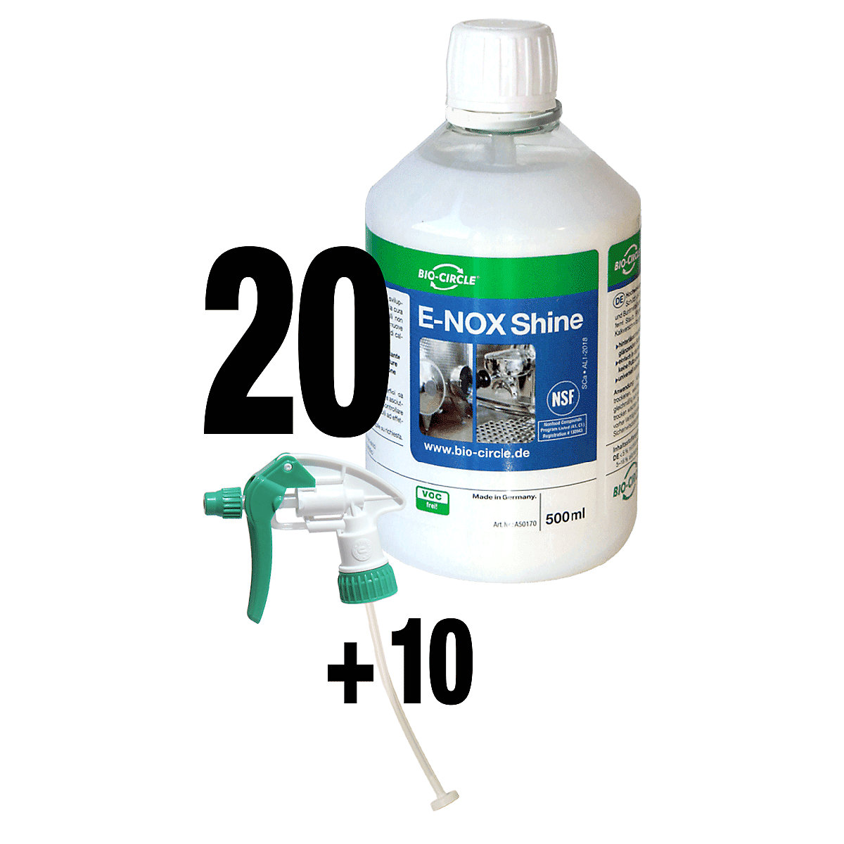 E-NOX Shine nemesacél-tisztítószer – Bio-Circle