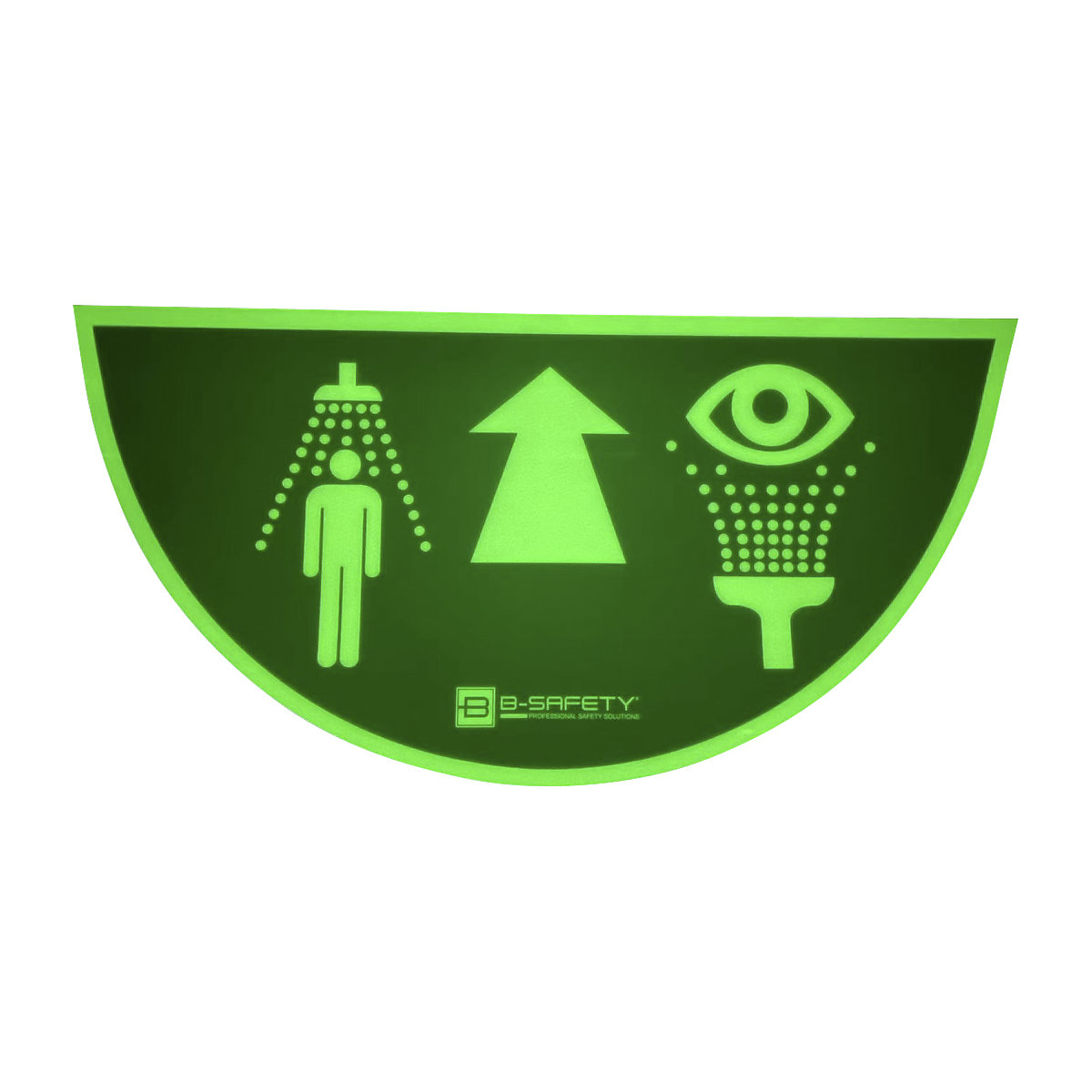 Padlójelölés szem- és vészhelyzeti zuhanyokhoz – B-SAFETY (Termék képe 2)-1