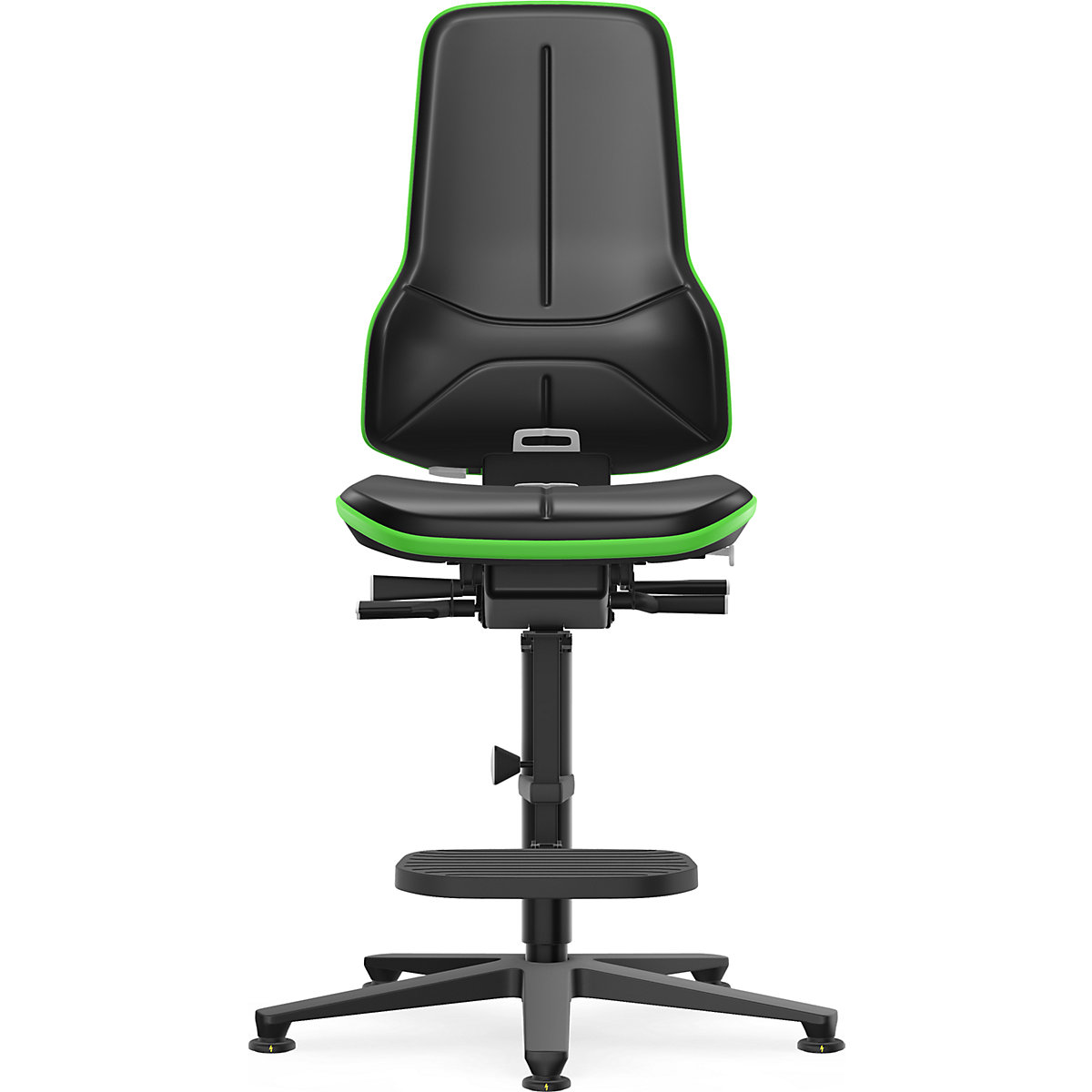 NEON ESD munkahelyi forgószék, csúszótalpakkal, fellépővel – bimos (Termék képe 2)-1